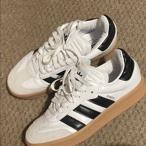 Adidas Samba White Black Gum Sole Shoes